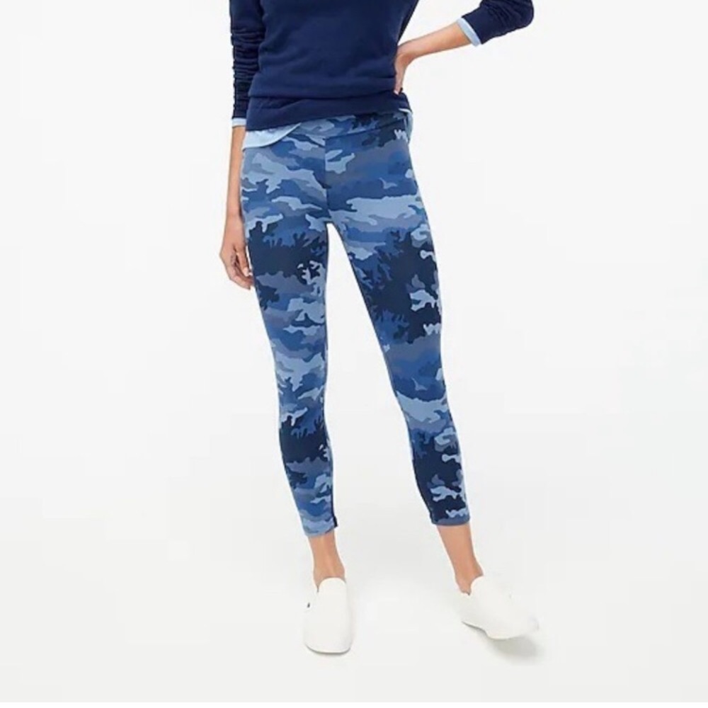 J Crew Navy Camo Leggings